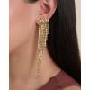 imageJessica Simpson Dangle Chain Earrings for Women Silver or GoldTone Fringe Earrings with CrystalsGold