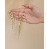 imageJessica Simpson Dangle Chain Earrings for Women Silver or GoldTone Fringe Earrings with CrystalsGold