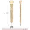 imageJessica Simpson Dangle Chain Earrings for Women Silver or GoldTone Fringe Earrings with CrystalsGold Heart