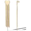 imageJessica Simpson Dangle Chain Earrings for Women Silver or GoldTone Fringe Earrings with CrystalsGold Heart