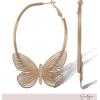 imageJessica Simpson GoldTone Butterfly Earrings for Women Drop or Hoop Earrings with Butterflies and Clear CrystalsGold Filigree Hoops