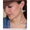 imageJessica Simpson GoldTone Butterfly Earrings for Women Drop or Hoop Earrings with Butterflies and Clear CrystalsGold Pave Butterfly