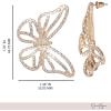 imageJessica Simpson GoldTone Butterfly Earrings for Women Drop or Hoop Earrings with Butterflies and Clear CrystalsGold Pave Butterfly
