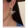 imageJessica Simpson GoldTone Butterfly Earrings for Women Drop or Hoop Earrings with Butterflies and Clear CrystalsGold Pave Butterfly