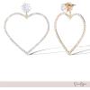imageJessica Simpson Heart Drop Earrings for Women  GoldTone Open Heart Dangle Earrings with Sparkling Rhinestones  Romantic Statement Jewelry