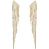 imageJessica Simpson Dangle Chain Earrings for Women Silver or GoldTone Fringe Earrings with CrystalsGold