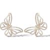 imageJessica Simpson GoldTone Butterfly Earrings for Women Drop or Hoop Earrings with Butterflies and Clear CrystalsGold Pave Butterfly