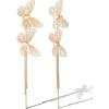 imageJessica Simpson GoldTone Butterfly Earrings for Women Drop or Hoop Earrings with Butterflies and Clear CrystalsGold Tassel Butterfly