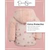 imageJessica Simpson Baby Infant Girls Puffer Jacket  Quilted Sherpa Lined Hood Heated Winter Jackets for Toddler Girls 12M24MLight Pink Print