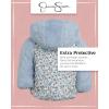 imageJessica Simpson Baby Infant Girls Puffer Jacket  Quilted Sherpa Lined Hood Heated Winter Jackets for Toddler Girls 12M24MPastel Blue Floral
