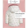 imageJessica Simpson Baby Infant Girls Puffer Jacket  Quilted Sherpa Lined Hood Heated Winter Jackets for Toddler Girls 12M24MWhite Pink Floral