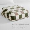 imageJessica Simpson Plush 50quotX70quot Throw Blanket  Mila Floral  Luxurious Plush Blanket for Ultimate Comfort and Cozy WarmthEmery Checkerboard OliveGrey