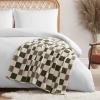 imageJessica Simpson Plush 50quotX70quot Throw Blanket  Mila Floral  Luxurious Plush Blanket for Ultimate Comfort and Cozy WarmthEmery Checkerboard OliveGrey