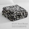 imageJessica Simpson Plush 50quotX70quot Throw Blanket  Mila Floral  Luxurious Plush Blanket for Ultimate Comfort and Cozy WarmthWildflower Park Black