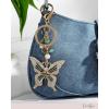 imageJessica Simpson Pave Crystal Keychain for Women Cute Purse Charms and Bag Charms for Handbag Tote Bag BackpackBlue Butterfly