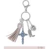 imageJessica Simpson Pave Crystal Keychain for Women Cute Purse Charms and Bag Charms for Handbag Tote Bag BackpackTurquoise Cross