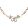imageJessica Simpson Pave Crystal Butterfly Choker Necklace for Women 13quot3quot GoldTone Butterfly Necklace for Women