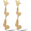 imageJessica Simpson Butterfly Earrings for Women GoldTone Butterfly Statement Earrings with Crystal Accents Dressy Earrings