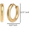 imageJessica Simpson GoldPlated Sterling Silver Hoop Earrings for Women Chunky Gold Hoops