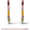 imageJessica Simpson Large Hoop Earrings for Women Multicolored Gemstone Hoops GoldToneMulti