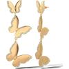 imageJessica Simpson Butterfly Earrings for Women GoldTone Butterfly Statement Earrings with Crystal Accents Dressy Earrings