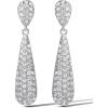 imageJessica Simpson Clear Crystal Teardrop Earrings for Women SilverTone Rhinestone Drop Earrings