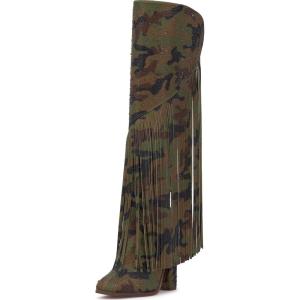 imageJessica Simpson Womens Asire Fringe Knee BootForest Camo