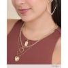 image:imageJessica Simpson 3 Layer Heart Necklace For Women 192 GoldTone Layered Necklace with Heart Pendants and Crystals
