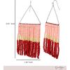 image:imageJessica Simpson Beaded Earrings for Women Dangling Multicolor Seed Bead Dangle Earrings Boho JewleryRed