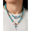 image:imageJessica Simpson Beaded Layered Necklace for Women with Turquoise and Bull Head Pendant 15  1853 Womens Western Wear