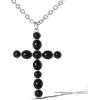 image:imageJessica Simpson Black Cross Necklace for Women 32 Oxidized SilverTone Cross Pendant Necklace
