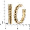 image:imageJessica Simpson Black and White Crystal Hoop Earrings for Women  GoldTone Statement Earrings