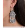 image:imageJessica Simpson Boho Feather Drop Earrings for Women  SilverTone Tribal Statement Dangle Earrings  Lightweight Ethnic Jewelry for Festivals Parties amp Everyday Wear