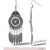 image:imageJessica Simpson Boho Feather Drop Earrings for Women  SilverTone Tribal Statement Dangle Earrings  Lightweight Ethnic Jewelry for Festivals Parties amp Everyday Wear