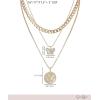 image:imageJessica Simpson Butterfly Necklaces for Women 3Piece 161753 GoldTone Layered Necklaces with Butterfly Pendants
