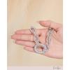 image:imageJessica Simpson Chunky Necklace for Women SilverTone Thick Chain Necklace with Crystal Pendant Silver Jewelry