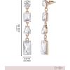 image:imageJessica Simpson Clear Crystal Dangle Earrings for Women GoldTone Rhinestone Mothers Day Earrings