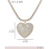 image:imageJessica Simpson Clear Crystal Heart Necklace for Women 153 GoldTone Tennis Necklac Mothers Day Gifts for Her
