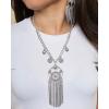 image:imageJessica Simpson Dreamcatcher Pendant Necklace for Women 16 SilverTone Trendy Boho Necklace with Pendant and Charms