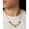image:imageJessica Simpson Emerald Stone Multi Pendant Necklace for Women 183 GoldTone Statement Necklace with Emerald Charms