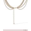 image:imageJessica Simpson Gemstone Layered Necklace for Women 15203 GoldTone Layered Necklaces with Colored Gems