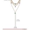 image:imageJessica Simpson Gemstone Layered Necklace for Women 15203 GoldTone Layered Necklaces with Colored Gems