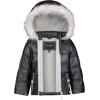 image:imageJessica Simpson Girls Twopiece Insulated Winter Snowsuit With Hooded Jacket and Ski Bib OverallsBlack