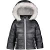 image:imageJessica Simpson Girls Twopiece Insulated Winter Snowsuit With Hooded Jacket and Ski Bib OverallsBlack
