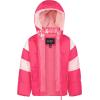 image:imageJessica Simpson Girls Twopiece Insulated Winter Snowsuit With Hooded Jacket and Ski Bib OverallsFuchsia Houndstooth