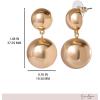 image:imageJessica Simpson GoldTone Ball Drop Earrings for Women Large Earrings GoldTone