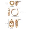 image:imageJessica Simpson GoldTone Mothers Day Earrings Pack for Women Set of 2 or 3 GoldPlated Stud Earrings and Chunky HoopsEternal Knots Gold Tone