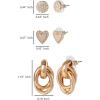 image:imageJessica Simpson GoldTone Mothers Day Earrings Pack for Women Set of 2 or 3 GoldPlated Stud Earrings and Chunky HoopsPave Crystal Gold Tone