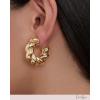 image:imageJessica Simpson GoldTone Mothers Day Earrings Pack for Women Set of 2 or 3 GoldPlated Stud Earrings and Chunky HoopsTwisted Gold Tone