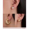 image:imageJessica Simpson GoldTone Mothers Day Earrings Pack for Women Set of 2 or 3 GoldPlated Stud Earrings and Chunky HoopsTwisted Gold Tone